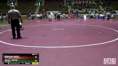 120 lbs Quarterfinal - Brady Adams, Tallassee vs Sequoah Hicks, John Carroll Catholic HS