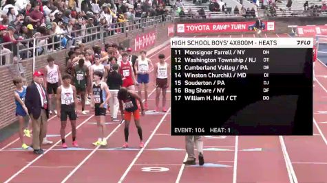 High School Boys' 4x800m Relay Event 104, Prelims 4