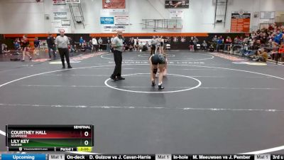 115 lbs Semifinal - Courtney Hall, Scappoose vs Lily Key, Rainier