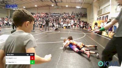 70 lbs Round Of 16 - Bear Kent, Pawhuska Elks Takedown vs Fysher Harris, Chandler Takedown Club