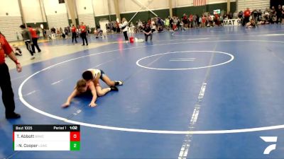 90 lbs Champ. Round 1 - Noah Cooper, Lincoln Squires Wrestling Club vs Tate Abbott, Big Red Wrestling Club