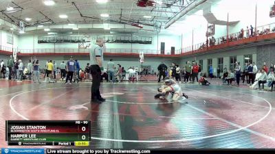 90 lbs Cons. Round 6 - Harper Lee, Garrett Wrestling Club vs Josiah Stanton, Bloomington South Wrestling Cl