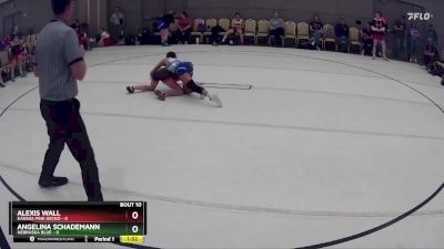 103 lbs Round 3 (8 Team) - Alexis Wall, Kansas Pink Gecko vs Angelina Schademann, Nebraska Blue