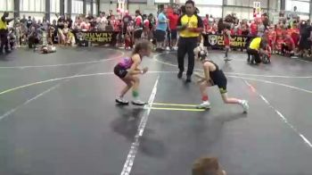 46 lbs Round 1 (6 Team) - Kona Hughes, The Funky Singlets Yellow vs Dawson Brown, Untouchables Black