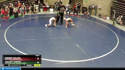 51 lbs Champ. Round 1 - Vincent Zarate, Southern Idaho Training Center vs Ledger Collins, Northside Wrestling Club