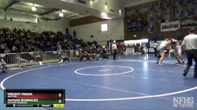 285 lbs Semifinal - Vincent Pineda, Whittier vs Nathan Rodriguez, Eleanor Roosevelt