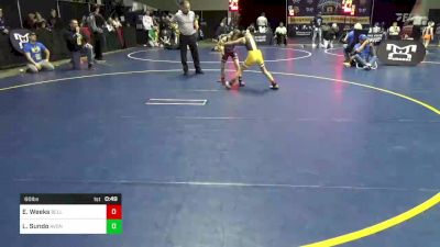 60 lbs Round Of 16 - Elijah Weeks, Bellwood vs Luca Sundo, Avonworth