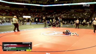 120 Class 1 lbs Quarterfinal - Cassidy Benwell, Holt vs Rylie Ingrassia, Harrisonville