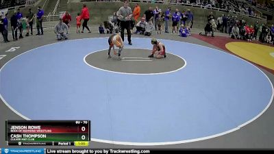 70 lbs Cons. Round 3 - Cash Thompson, Culver Mat Club vs Jenson Rowe, Rock Of Redmond Wrestling