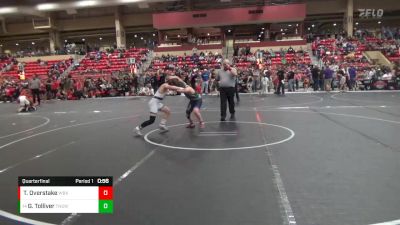 100 lbs Quarterfinal - Grayson Tolliver, Team North Stars Wrestling Clu vs Tyler Overstake, Wichita Blue Knights