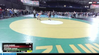 74 lbs Semifinal - Musawer Ahmad, Fitness Quest Wrestling Club vs James Barnes, Goldendale Grapplers Youth Wrestling