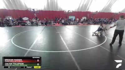 138 lbs Semifinal - Spencer Madsen, Askren Wrestling Academy vs Colton Tollefson, Fennimore Wrestling Association