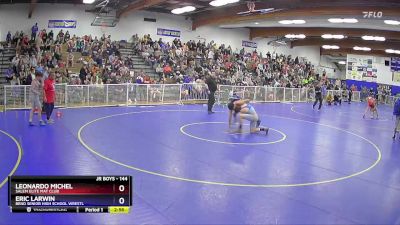 144 lbs Semifinal - Leonardo Michel, Salem Elite Mat Club vs Eric Larwin, Bend Senior High School Wrestl