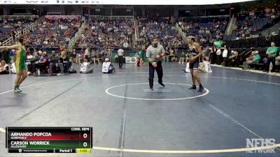 1A 132 lbs Cons. Semi - Armando Popcoa, Albemarle vs Carson Worrick, Alleghany