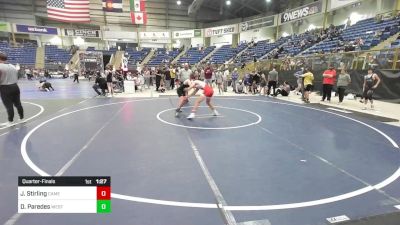 109 lbs Quarterfinal - Jacob Stirling, Camel Kids vs Danny Paredes, West Lake