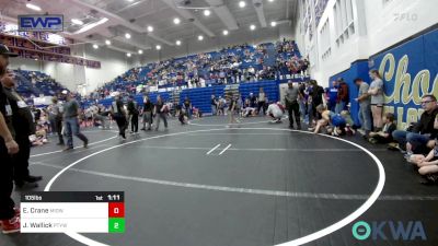 105 lbs Quarterfinal - Elijah Crane, Midwest City Bombers Youth Wrestling Club vs Jackson Wallick, Perkins