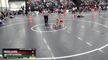 43 lbs Cons. Round 3 - Bryxton Schneider, CWO vs Bryant Ulfers, Trojan Wrestling Club