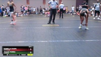 91 lbs Quarterfinal - Mason Parria, Scorpion vs Isabella Chapa, Alpha Elite