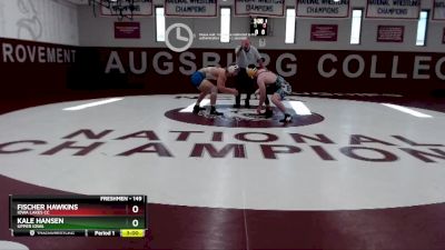 149 lbs Cons. Semi - Kale Hansen, Upper Iowa vs Fischer Hawkins, Iowa Lakes CC