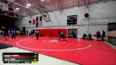 184 lbs Cons. Round 1 - Noah Iunes, East Los Angeles College vs Mateo Carrera, Palomar