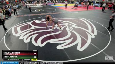 Cons. Round 2 - Zulema Godinez, South Sioux City Girls vs Macy Barber, Omaha Westside Girls