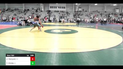 220 lbs Round Of 32 - Jerameel Vazquez, MA vs Tyler Childs, SC