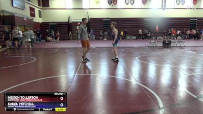 16U-1 lbs Round 1 - Meison Tollefson, Northeast Iowa Wrestling Club vs Kaden Mitchell, Waukon Indian Wrestling