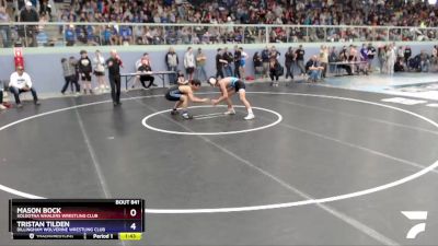 132 lbs Round 2 - Tristan Tilden, Dillingham Wolverine Wrestling Club vs Mason Bock, Soldotna Whalers Wrestling Club