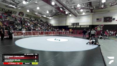 190 lbs Quarterfinal - Savannah Rojas, Citrus Valley vs Estefany Caballero, Orange