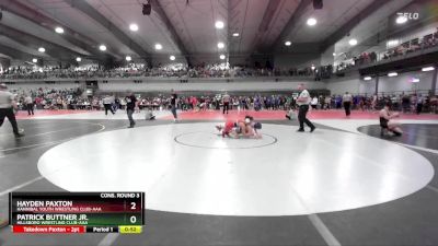 155 lbs Cons. Round 3 - Hayden Paxton, Hannibal Youth Wrestling Club-AAA vs Patrick Buttner Jr., Hillsboro Wrestling Club-AAA