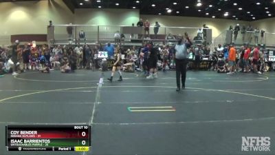 170 lbs Finals (8 Team) - Coy Bender, Indiana Outlaws vs Isaac Barrientos, Untouchables Purple