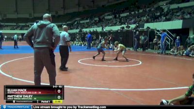 92 lbs Round 1 - Elijah Mack, Ocean Lakes Wrestling Club vs Matthew Daley, Great Bridge Wrestling