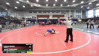 114 lbs Cons. Round 3 - Cailan Drake, Shaker vs Juliet Barnabee, Westhampton Beach