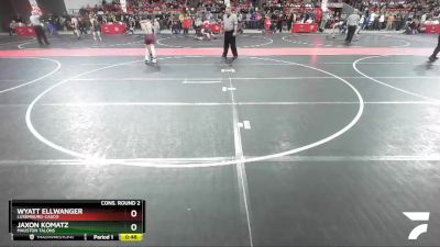 120 lbs Cons. Round 2 - Jaxon Komatz, Mauston Talons vs Wyatt Ellwanger, Luxemburg-Casco