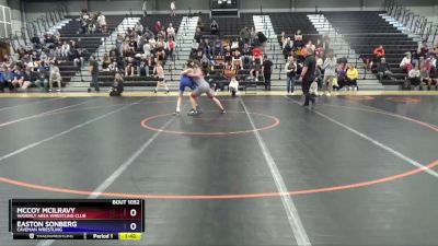 16U-3 lbs Round 2 - McCoy McIlravy, Waverly Area Wrestling Club vs Easton Sonberg, Caveman Wrestling