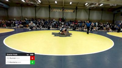 185 lbs Quarterfinal - Colby Runner, Severance (CO) vs Tye Monteiro, Bakersfield