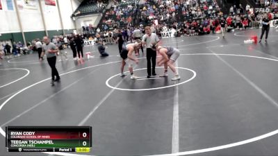 184 lbs Champ. Round 2 - Teegan Tschampel, Concordia (Neb.) vs Ryan Cody, Colorado School Of Mines