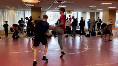 Team PA Drills Before Pittsbugh Wrestling Classic