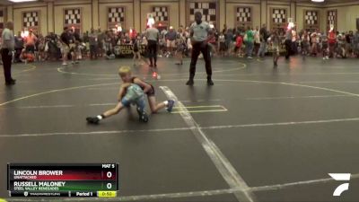 60 lbs 1st Place Match - Lincoln Brower, Unattached vs Russell Maloney, Steel Valley Renegades