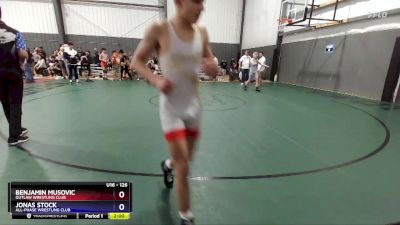 126 lbs Cons. Round 3 - Benjamin Musovic, Outlaw Wrestling Club vs Jonas Stock, All-Phase Wrestling Club