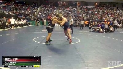 2A 285 lbs Quarterfinal - Isaiah King, Jay M. Robinson vs Colton Wood, Providence Grove