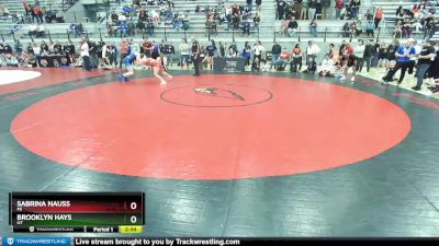 76 lbs Quarterfinal - Sabrina Nauss, MI vs Brooklyn Hays, UT