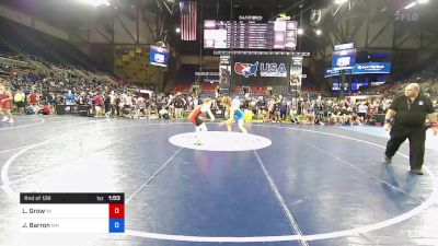 160 lbs Rnd Of 128 - Landen Grow, Wisconsin vs Jackson Barron, Minnesota