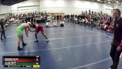 220 lbs Semis & 1st Wrestleback (8 Team) - Clyde Nott, Illinois Gold vs Ceasar Salas, Indiana Gold