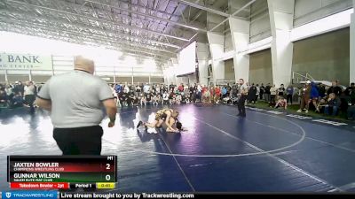 92 lbs 1st Place Match - Jaxten Bowler, Champions Wrestling Club vs Gunnar Wilson, Salem Elite Mat Club