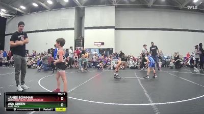 61 lbs Quarterfinal - James Bowman, Lexington Youth Wrestling Club vs Asa Green, Hard Rock