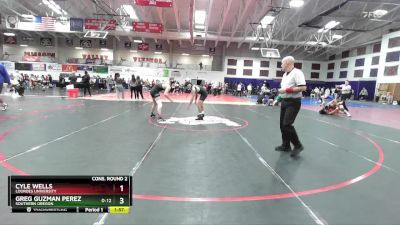 149 lbs Cons. Round 2 - Greg Guzman Perez, Southern Oregon vs Cyle Wells, Lourdes University