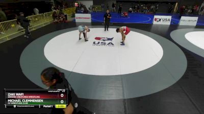 65 lbs Quarterfinal - Michael Clemmensen, CV Wrestling Club vs Zaki Wafi, Ground Creatures Wrestling