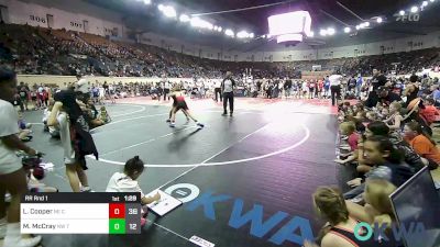 80 lbs Rr Rnd 1 - Lydia Cooper, NE Cobras Black vs Meadow McCray, NW Twister Sisters