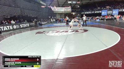 Girls 3A/4A 115 Cons. Round 4 - Jessa Duggan, Hanford (Girls) vs Makenzie Shupe, Hanford (Girls)